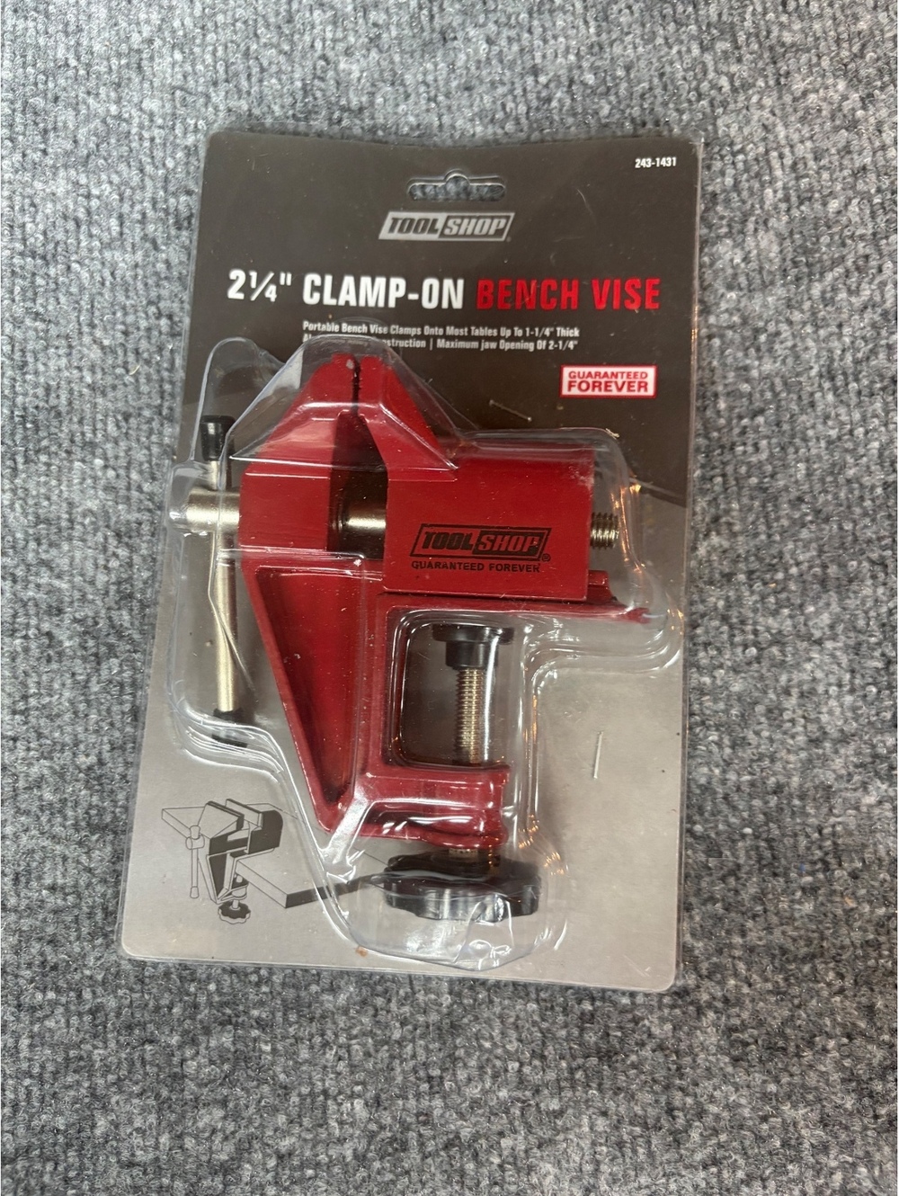 2.25” clamp-on bench vice NIB